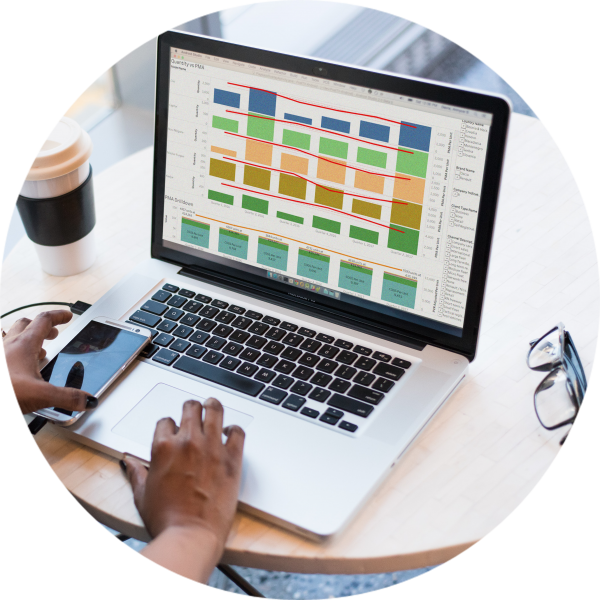 Labtop showing reporting